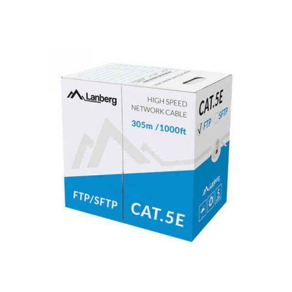 Bobina de Cabo de Rede RJ45 LANBERG LCF5-10CC-0305-S (305 m - Cat5e - CDDI - Cinza), miniatura 2