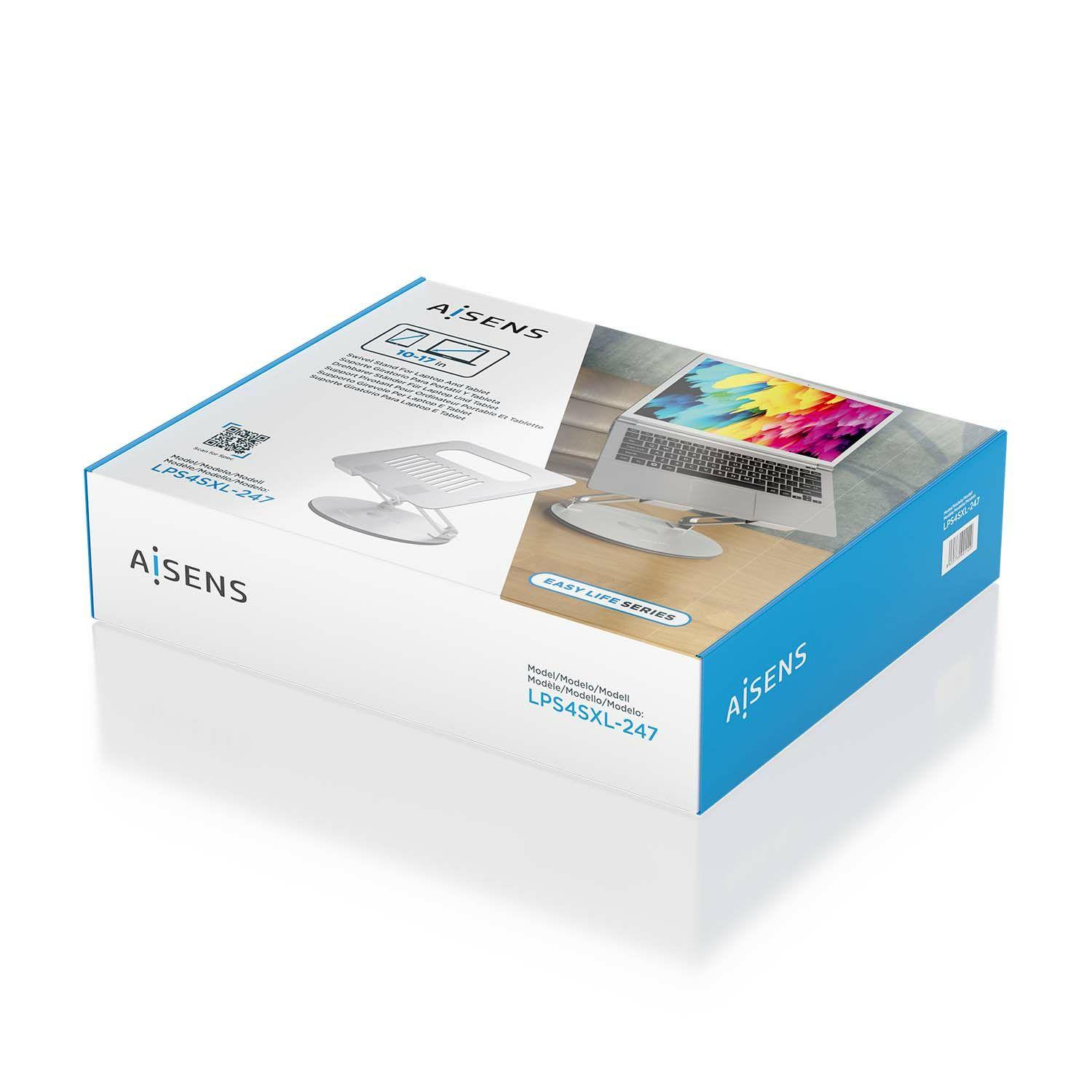 Suporte para Portátil e Tablet AISENS LPS4SXL-247 (10-17" - Rotação 360° - Prateado), miniatura 7