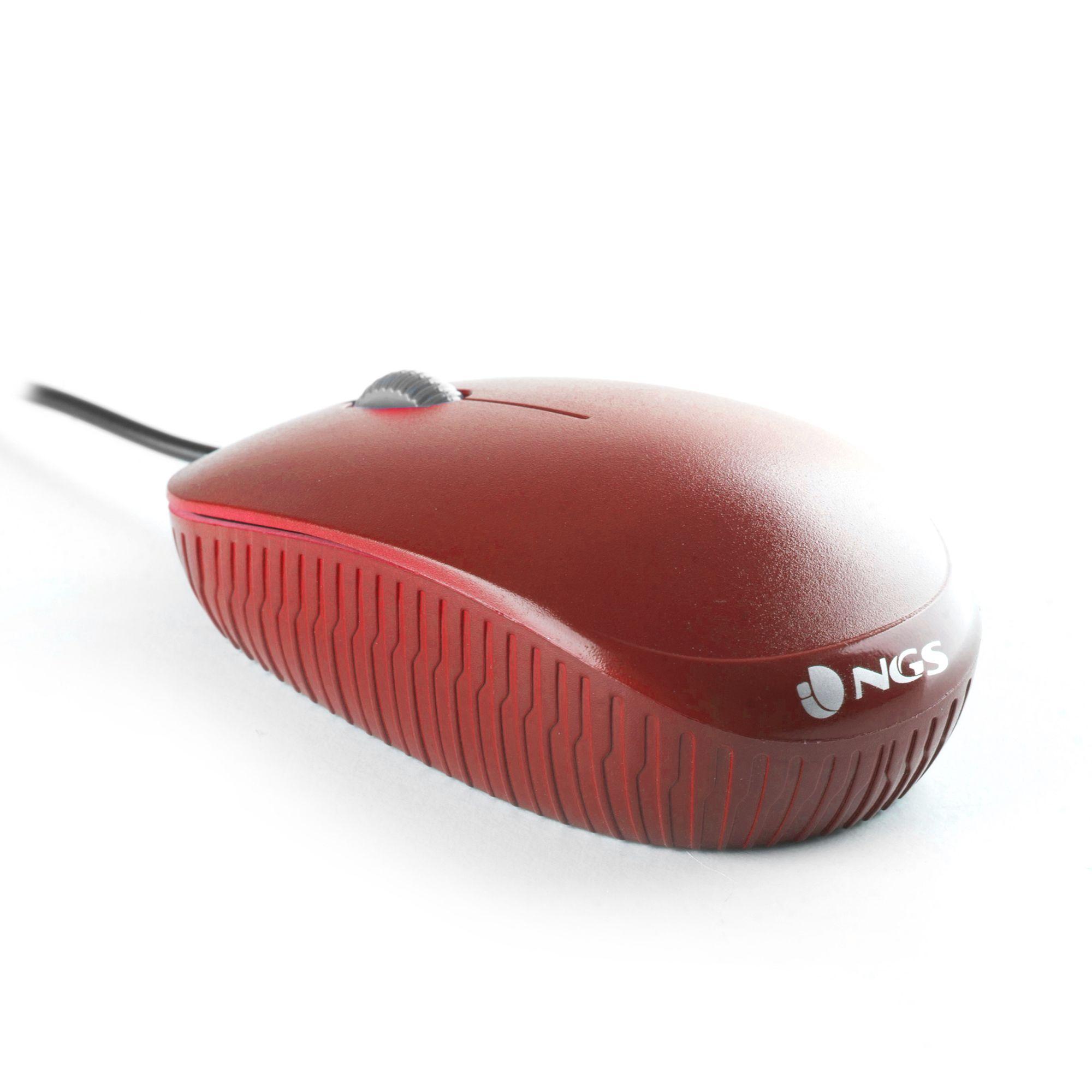 Rato NGS Flame (Mão direita - 1000 DPI - Ótico - Vermelho), miniatura 3