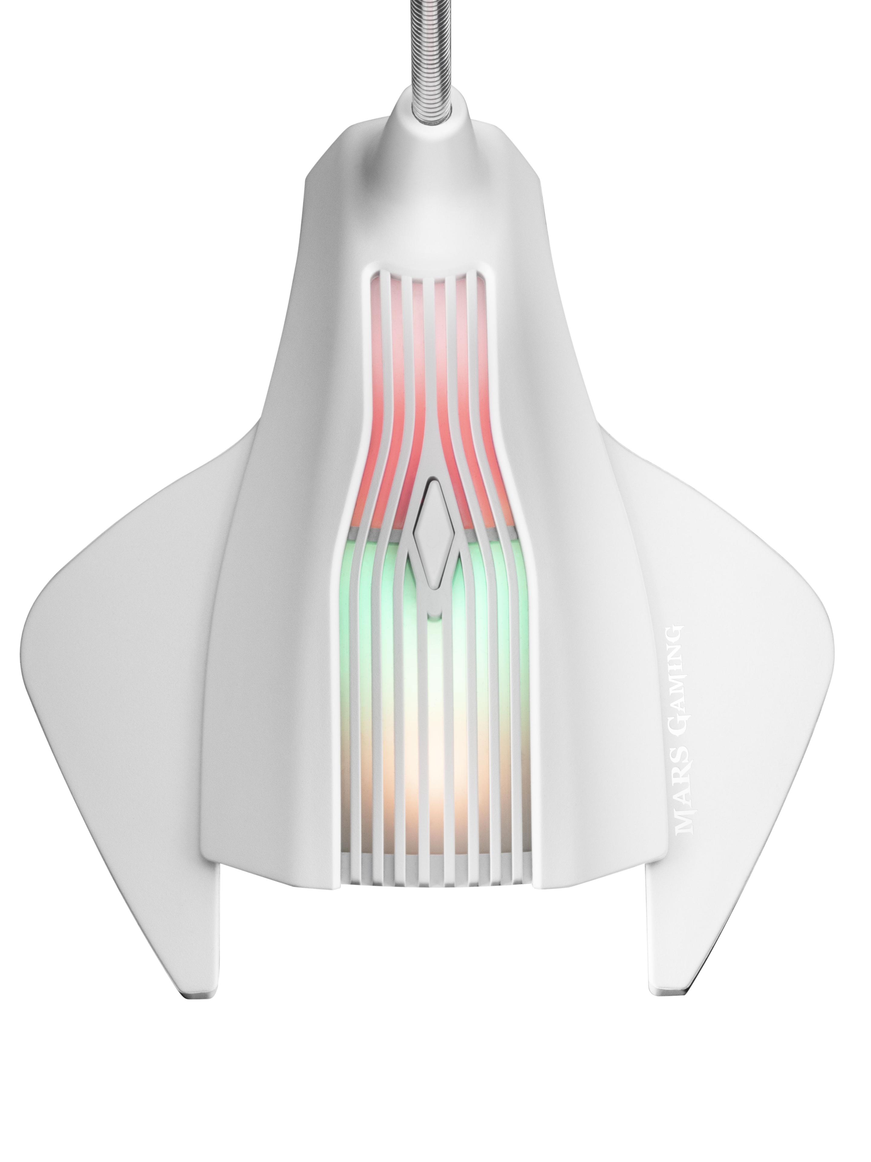 Microfone de Mesa MARS GAMING MMICW (Microfone de mesa - Com fios - USB - Branco) — miniatura 5