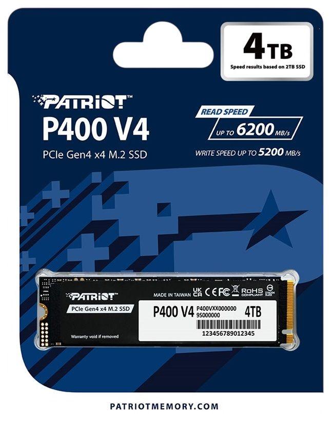 SSD PATRIOT P400 V4 (4 TB - M.2 2280 - PCI Express 4.0 NVMe) — miniatura 4
