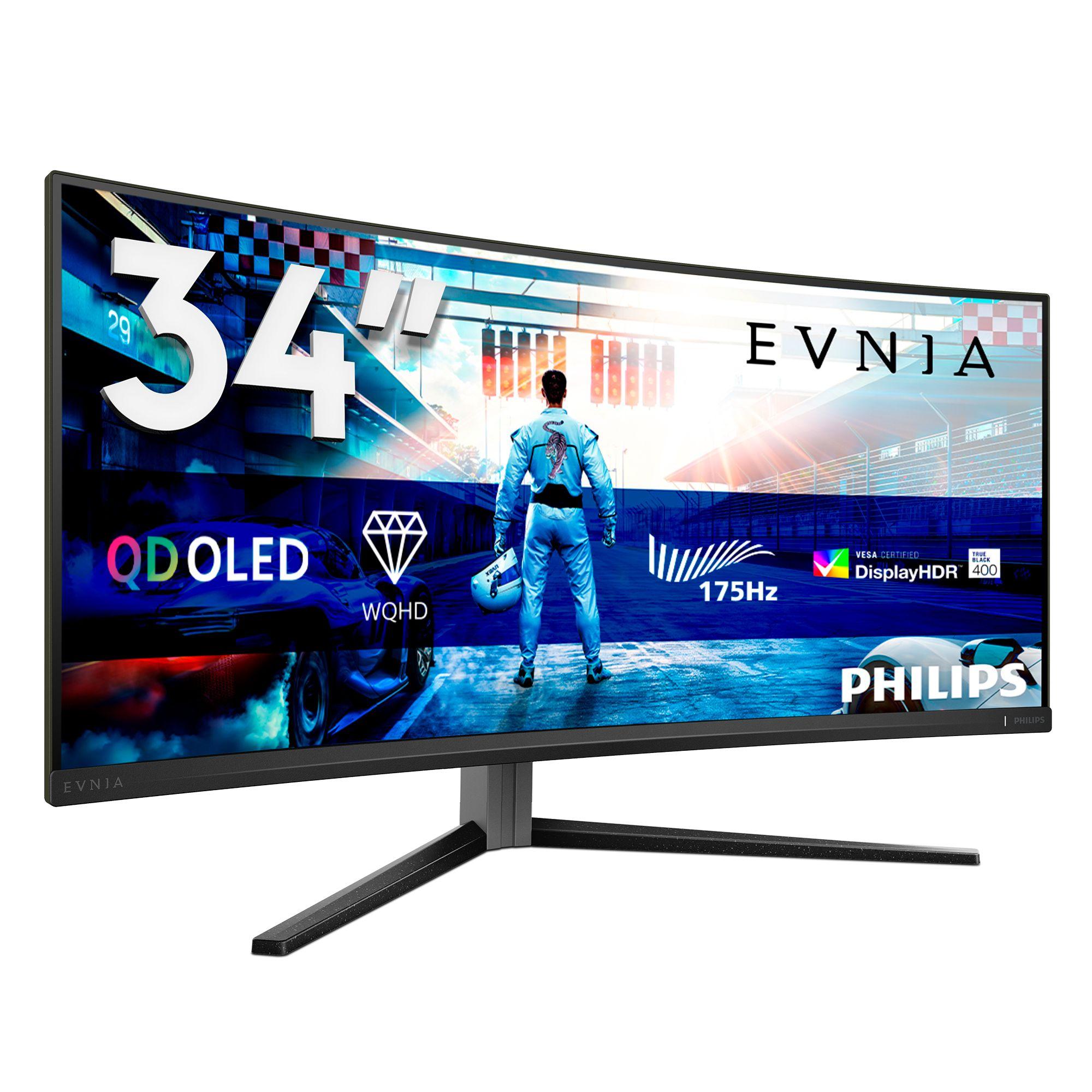Monitor PHILIPS Evnia 6000 34M2C6500/00 (34" - QD-OLED - 175 Hz - Cinzento) — miniatura 2