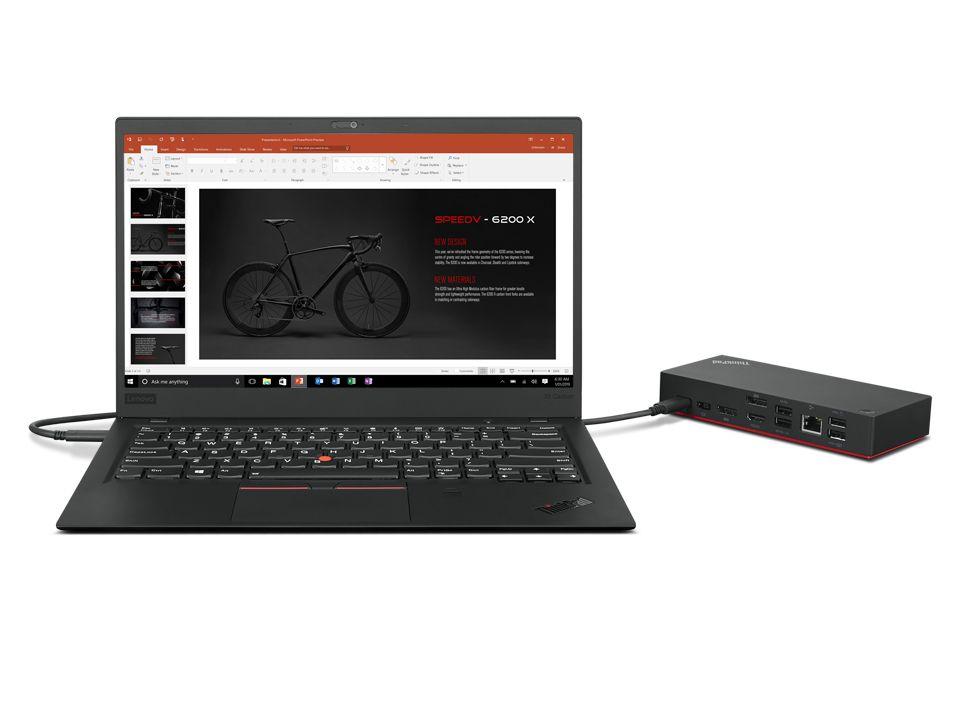 Estação de Ancoragem USB-C LENOVO ThinkPad Universal USB-C Dock 40AY0090EU (Windows 10, Windows 7 - Preto) — miniatura 4