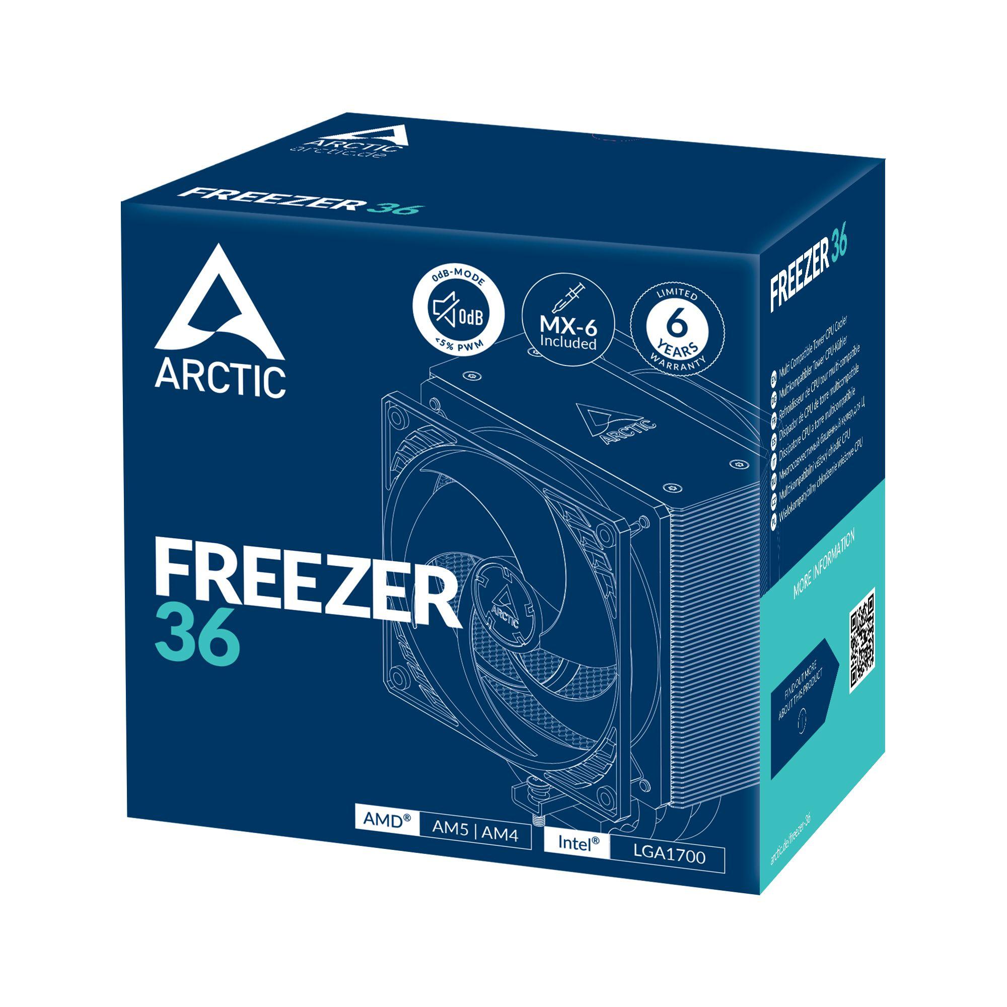 Cooler para CPU ARCTIC Freezer 36 (Alumínio - Preto e Prateado) — miniatura 6