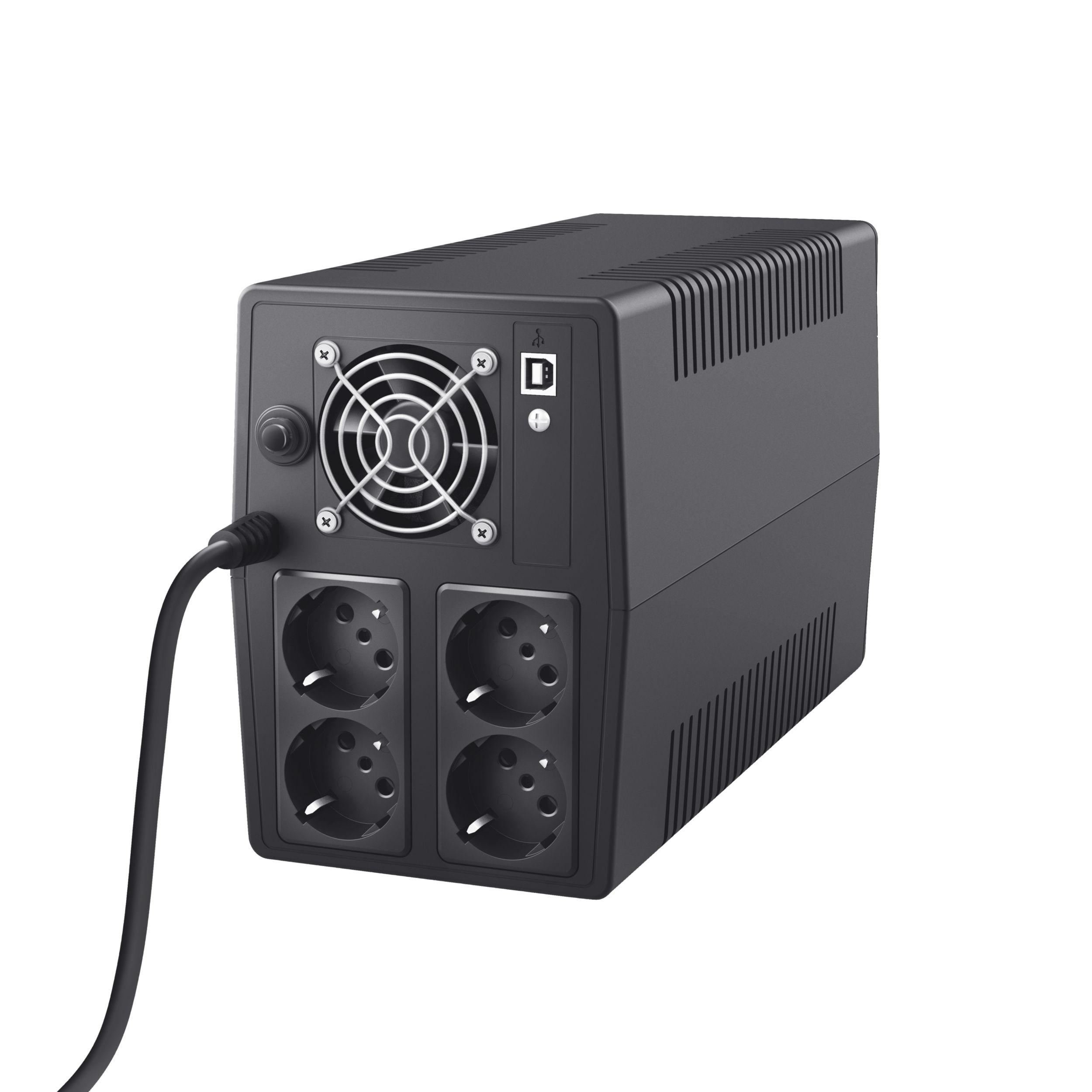 SAI TRUST Paxxon 23505 (USB tipo B - Schuko - Preto) — miniatura 2