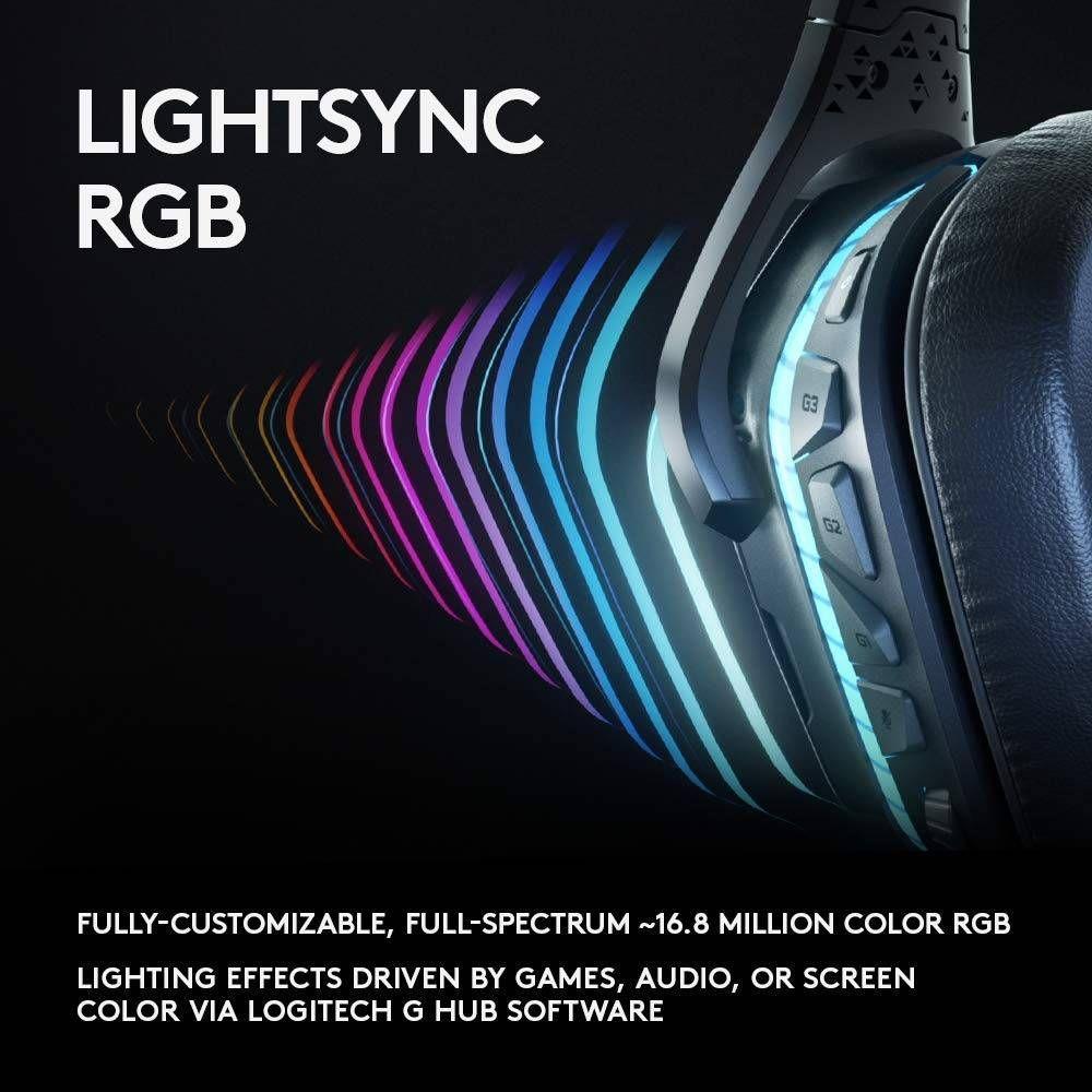 Headset Gaming LOGITECH G935 (Binaural - Sem fios - Circum-aural - Preto) — miniatura 5