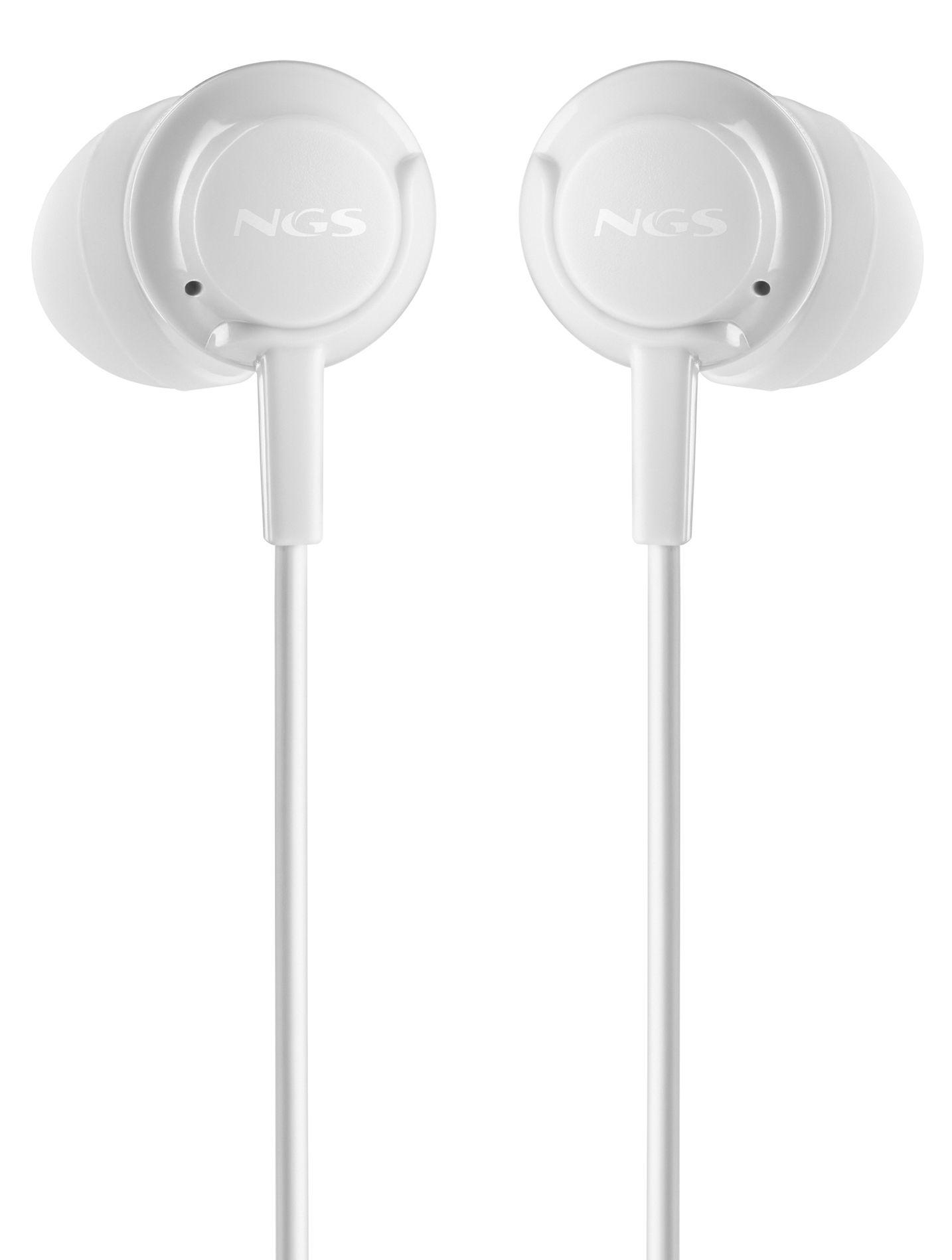 Auscultadores NGS CROSS DRIFT (Binaural - Com fios - Intra-aural - Branco)