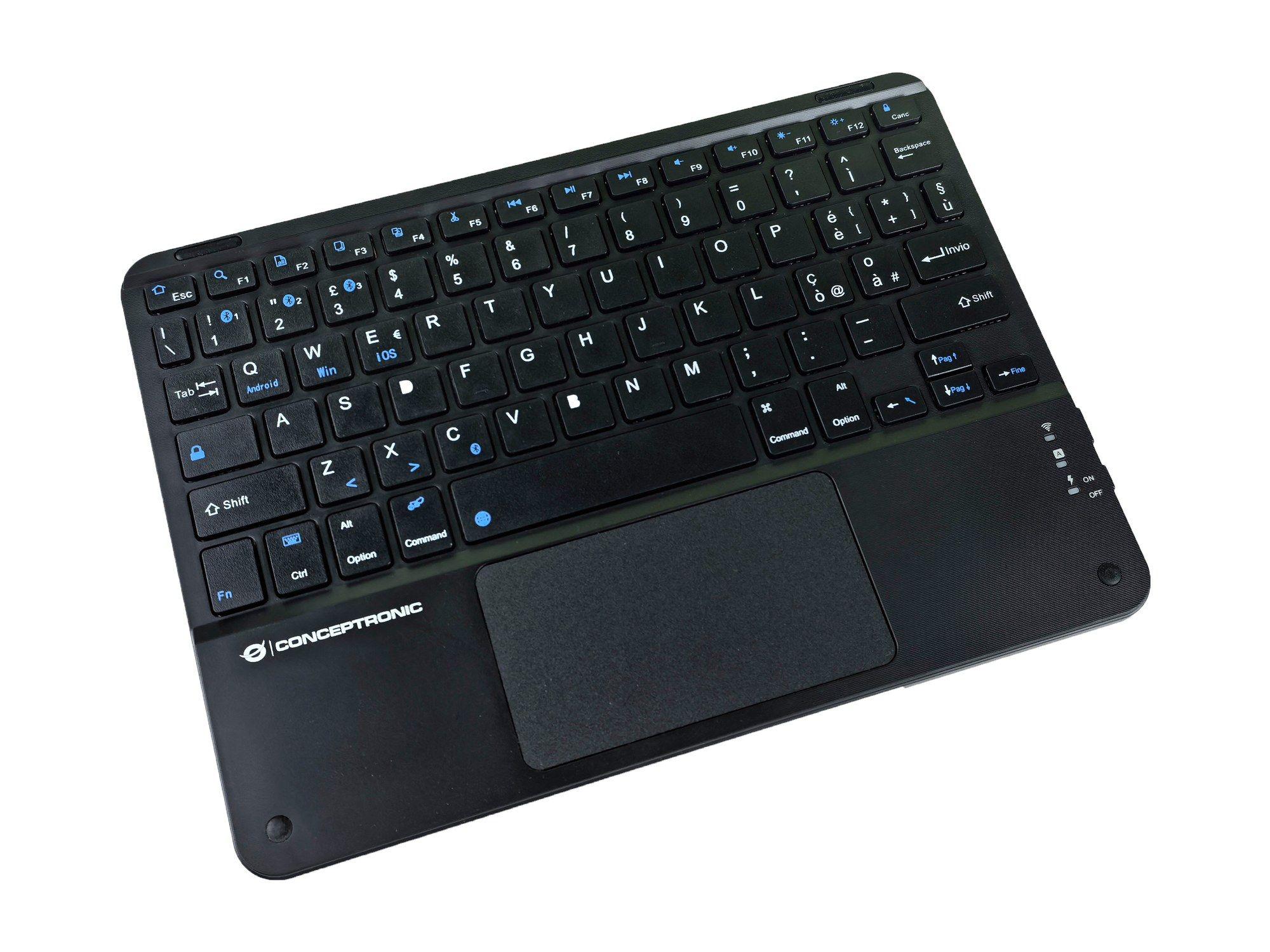 Teclado CONCEPTRONIC TOBIN01BIT (Italiano - Bluetooth - Sem fios - Azul/Preto), miniatura 3