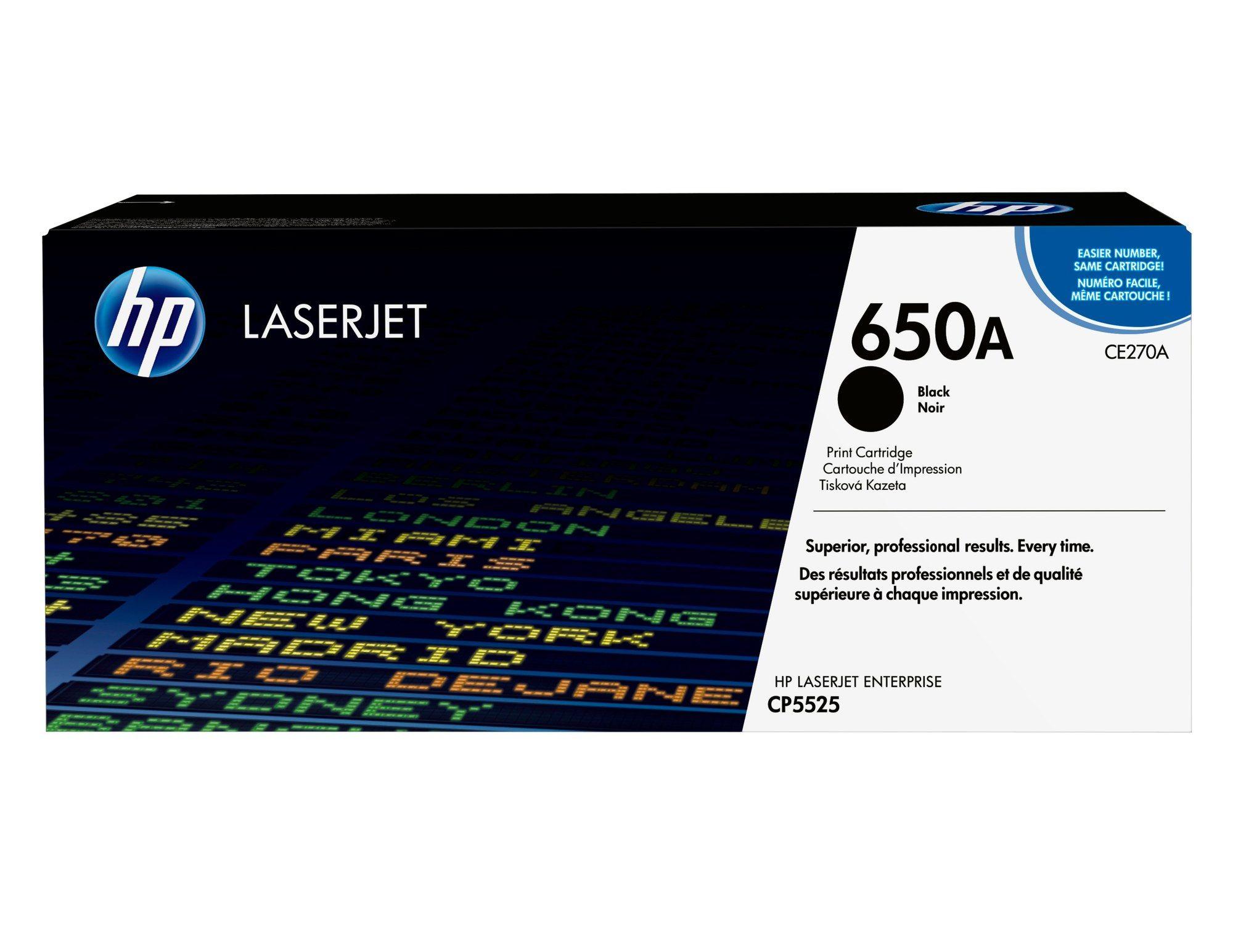 Toner HP 650A CE270A (13500 páginas - Preto)