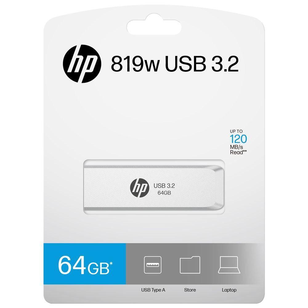 Pen USB HP HPFD819W-A-64 (USB Type-A - 3.2 Gen 2 - Deslizante - Prateado), miniatura 5