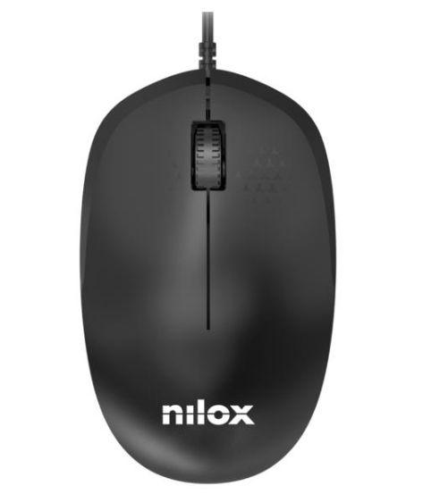 Rato NILOX MOUSB1012 (1200 DPI - Ótico - USB Type-A - Preto)