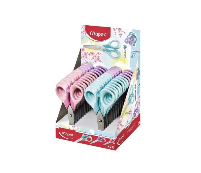 Tesoura Escolar MAPED Sensoft Pastel (Cores Pastel Sortidas)