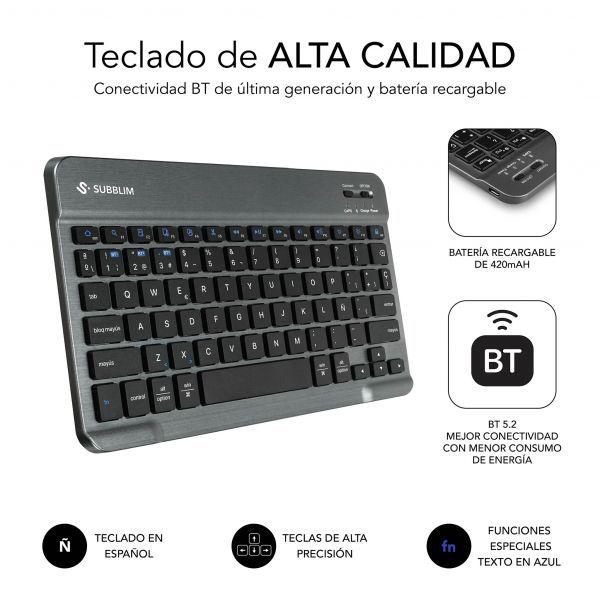Capa com Teclado SUBBLIM KeyTab Pro BT para Samsung Galaxy Tab A11+ 11" (USB Type-C para USB Type-C - Samsung Galaxy Tab A11+ 11" - Preto) — miniatura 2