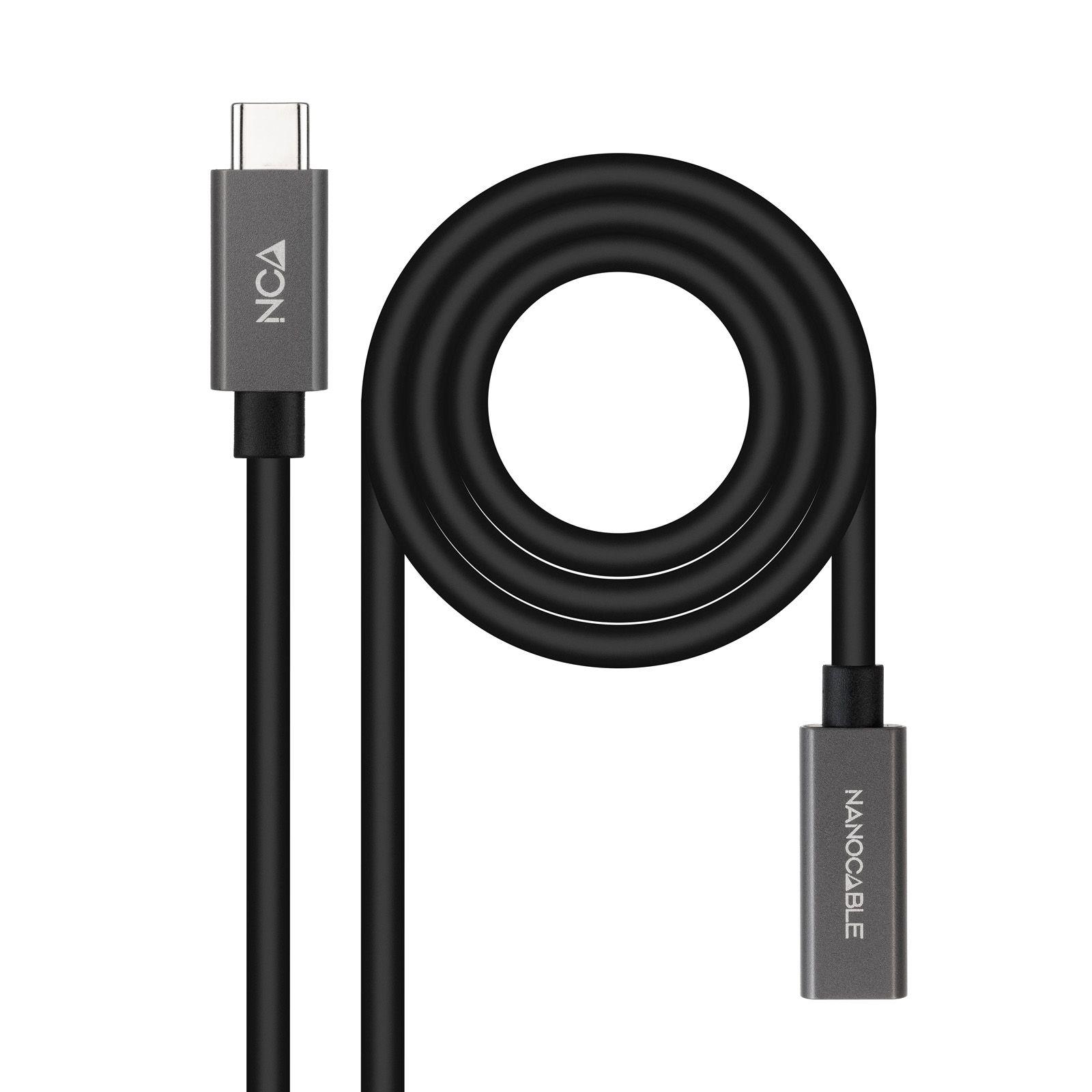 Cabo de Extensão USB-C NANO CABLE 10.01.4401-L150 (1,5 m - USB-C - Preto)