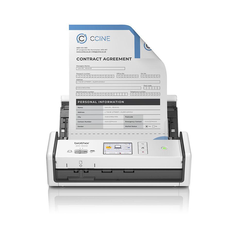 Scanner BROTHER ADS-1800W (Windows 10, Windows 11 - USB Tipo-C - Branco)