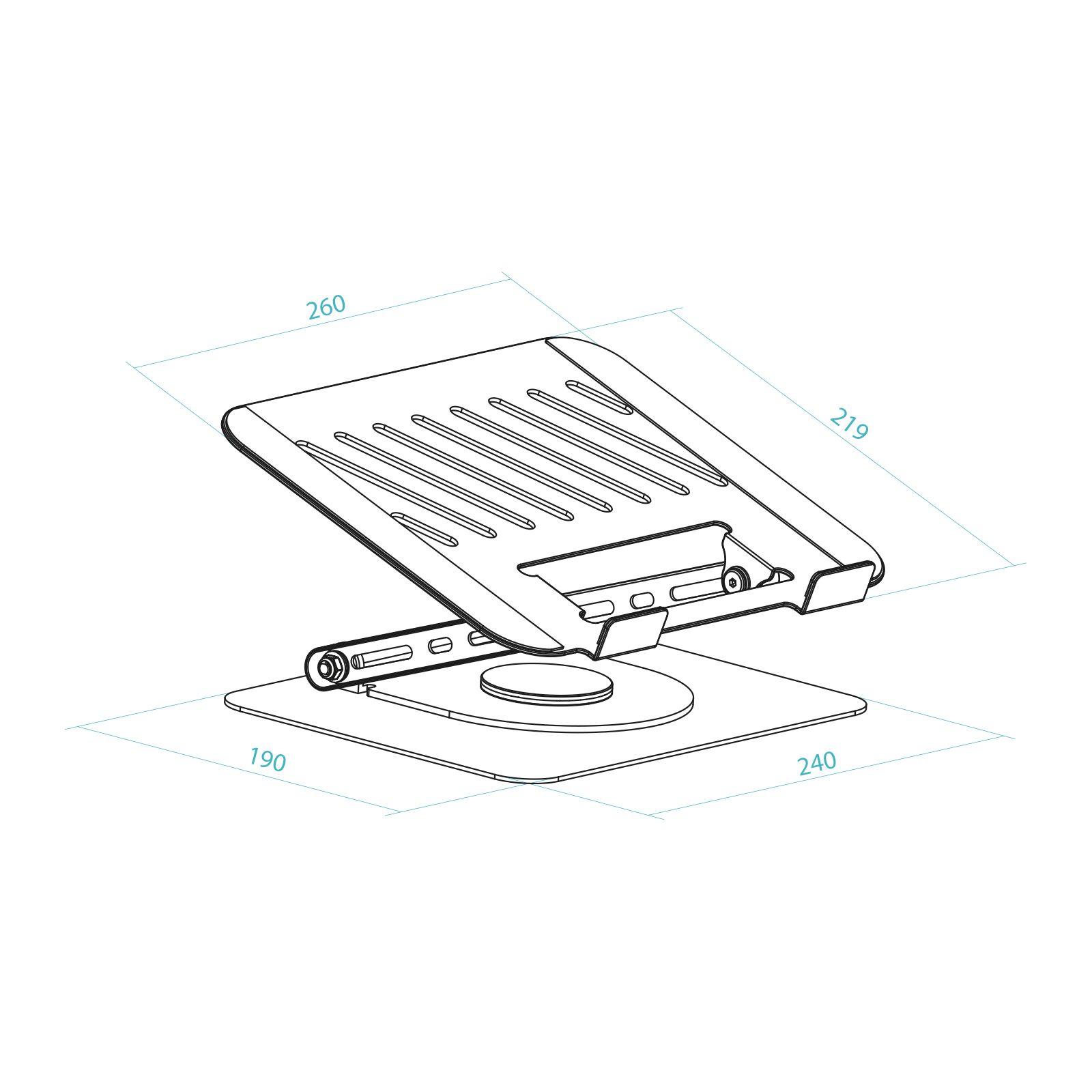 Suporte para Computador Portátil TOOQ PH-DAFNE-S (Prateado) — miniatura 9