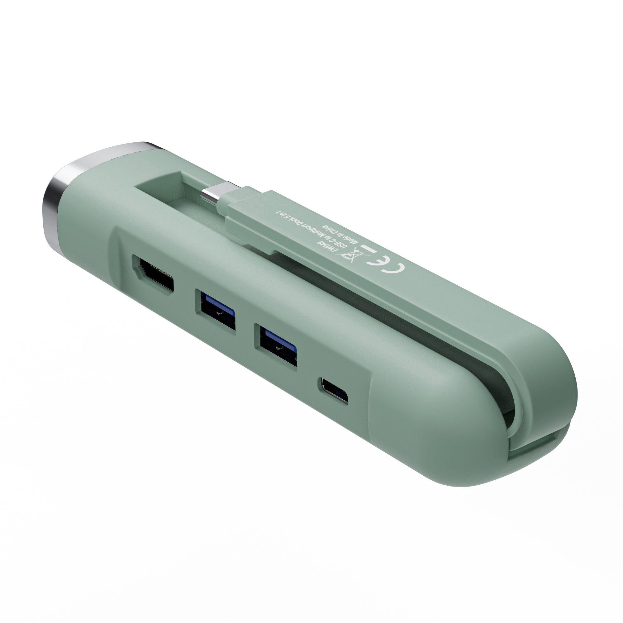 Dock USB-C EWENT EW1148 (0,115 m - Verde)