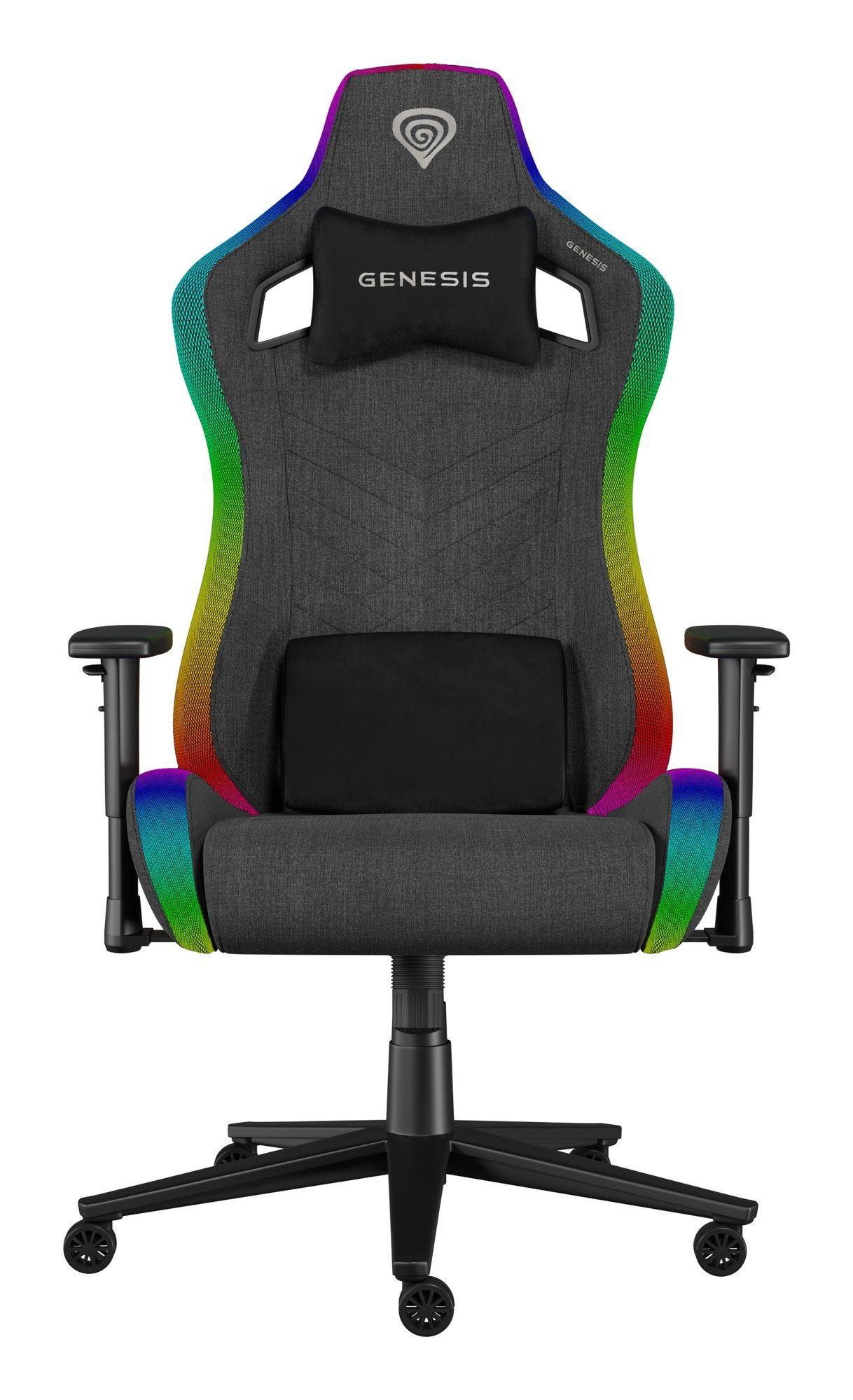 Cadeira Gaming GENESIS Trit 660 RGB (150 kg - 52 cm - Sim, 2D - Cinzento e Preto)