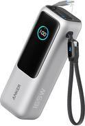 Powerbank ANKER A1695H41 (25000 mAh - Até 100 W - USB-C - Prateado)