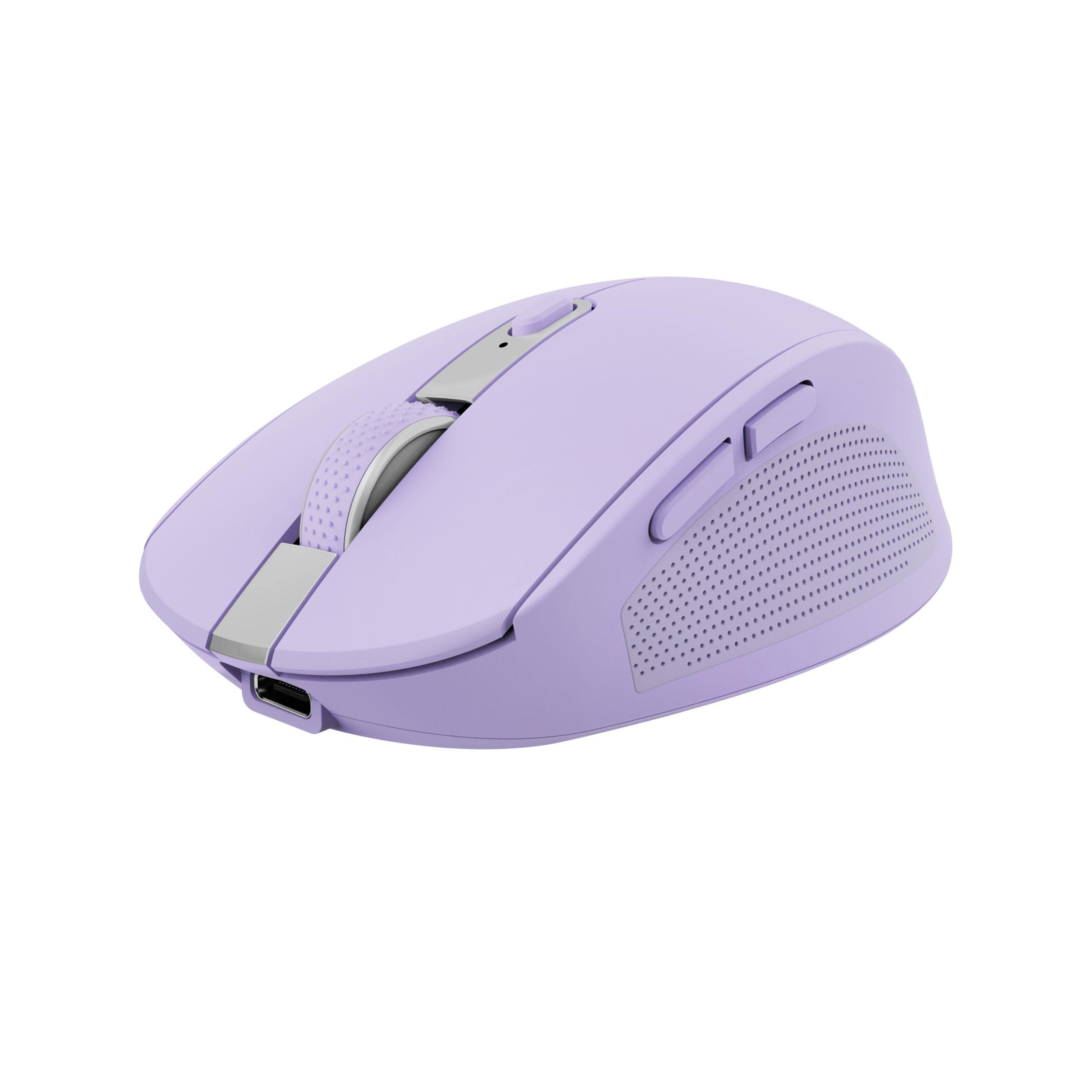 Rato TRUST Ozaa Compact 25384 (Mão direita - 3200 DPI - Ótico - Lilás)