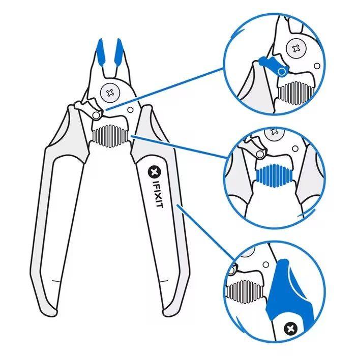 Alicate de Pontas Compridas IFIXIT Mandible IF145-549-1 (Azul e Preto) — miniatura 3