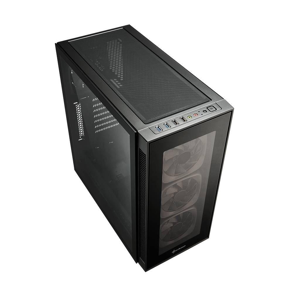 Caixa ATX SHARKOON TG6 RGB (ATX, Micro ATX, Mini-ITX - Midi Tower - Mini-ITX, ATX - Preto) — miniatura 3