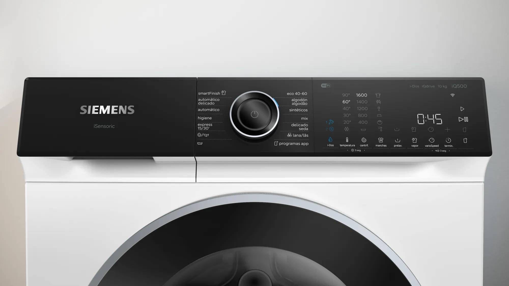 Máquina de Lavar Roupa Independente SIEMENS iQ500 WG56H2A0ES (1600 RPM - A - B - Branco), miniatura 2
