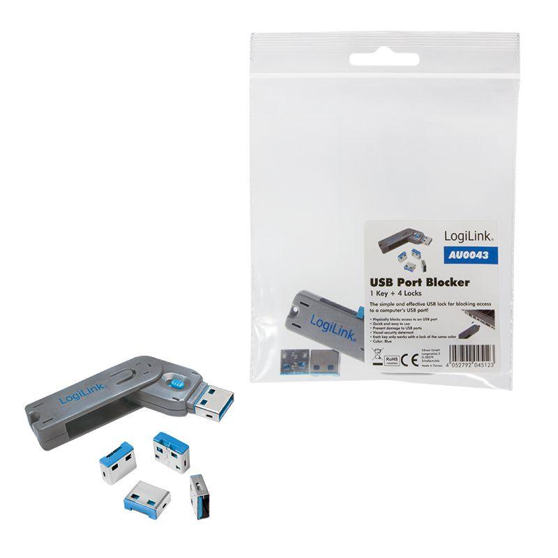 Bloqueador de Portas USB-A LOGILINK AU0043 (Azul) — miniatura 5