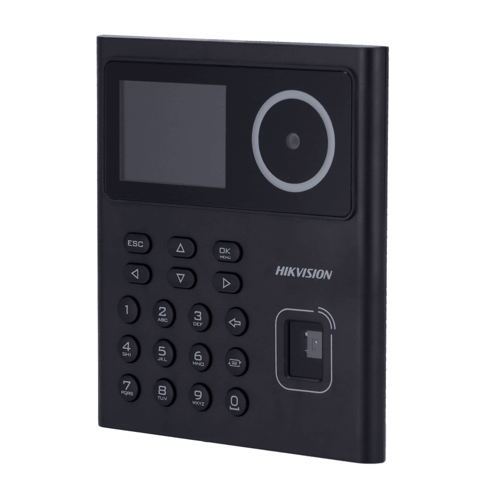 Terminal Autónomo de Controlo de Acessos HIKVISION DS-K1T320EFWX (Reconhecimento Facial, Impressão Digital, Cartão MF e PIN - Ecrã TFT 2,4")