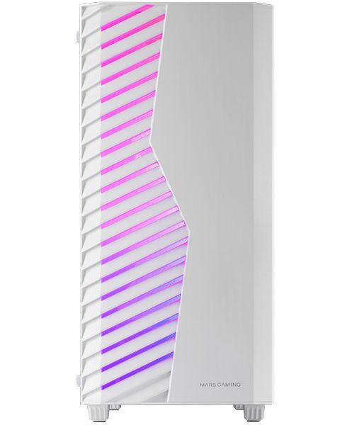 Caixa ATX MARS GAMING MC-VOLT (ATX, Micro ATX, Mini-ITX - Semitorre - SGCC, vidro temperado - Branco)