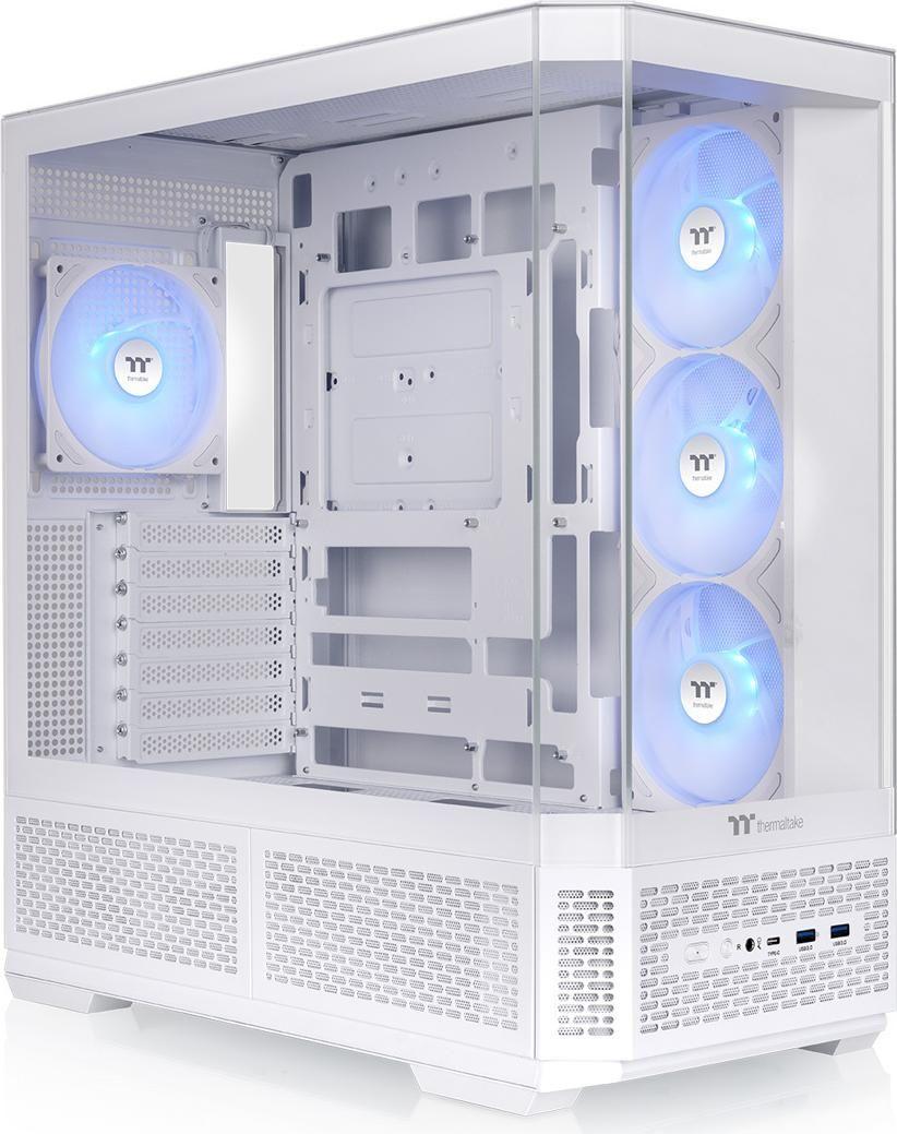 Caixa PC THERMALTAKE View 370 TG ARGB Snow (ATX, PS2 - 2.5" - SPCC, vidro temperado - Branco)