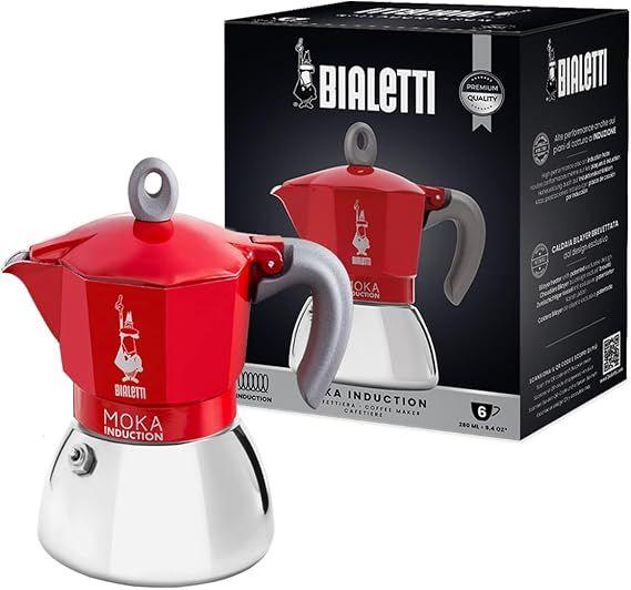 Cafeteira Italiana BIALETTI New Moka Induction (Vermelho e Inox)