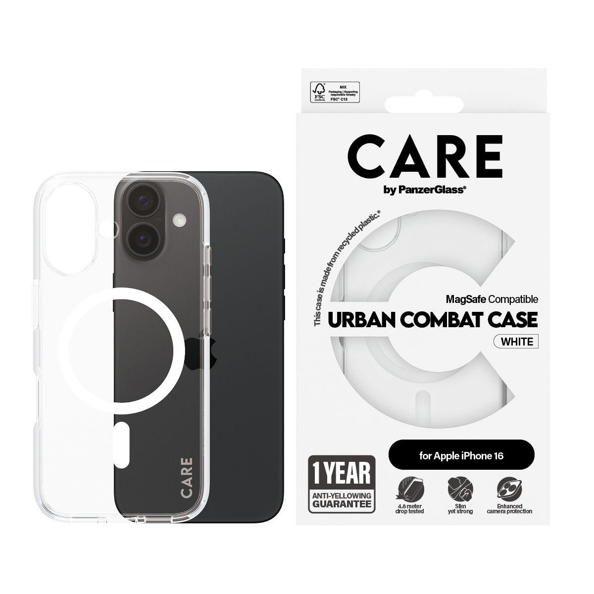Capa PANZERGLASS CARE Case Flagship iPhone 16 (Apple - Transparente), miniatura 2