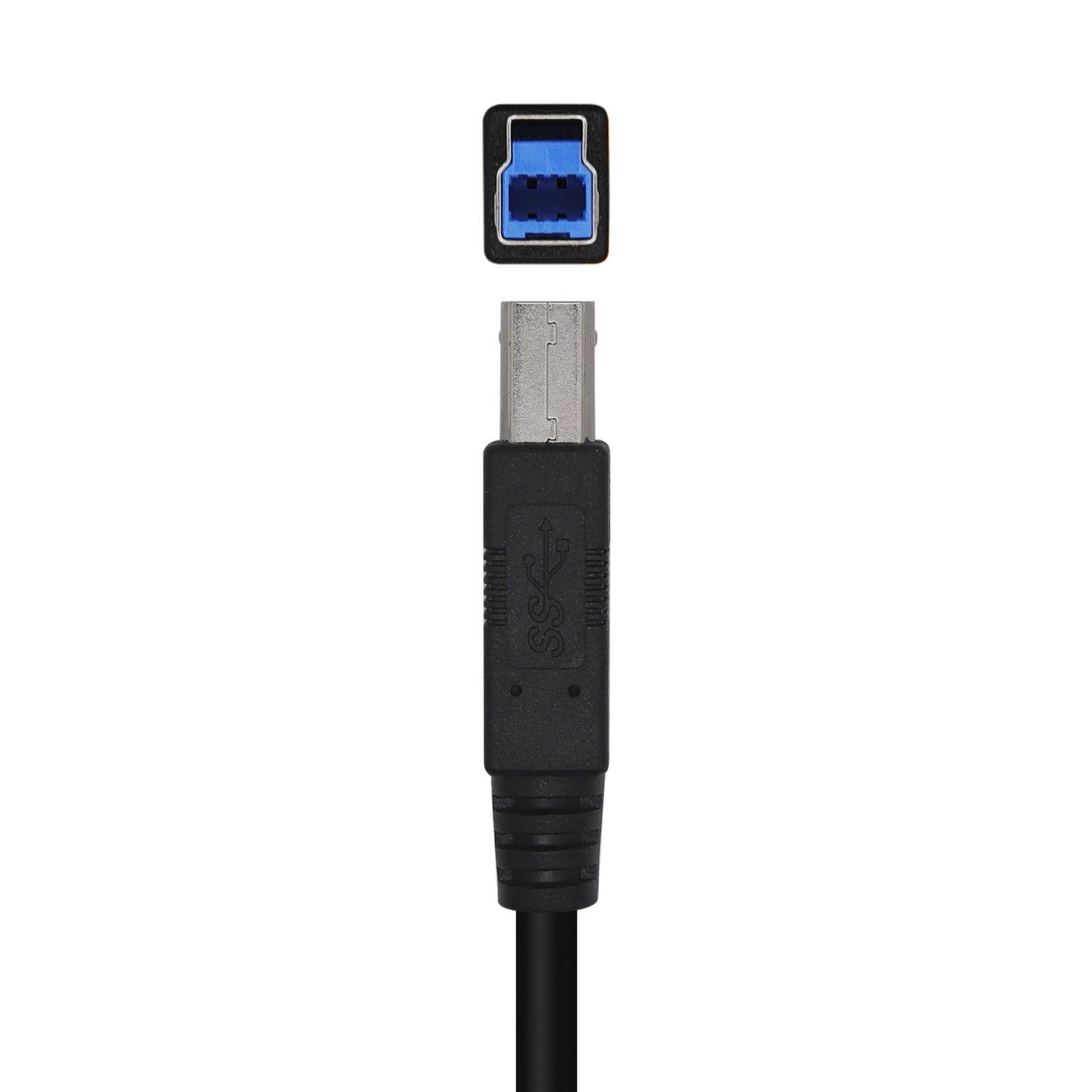 Cabo USB AISENS A105-0444 (2 m - USB B - USB A - Preto) — miniatura 2