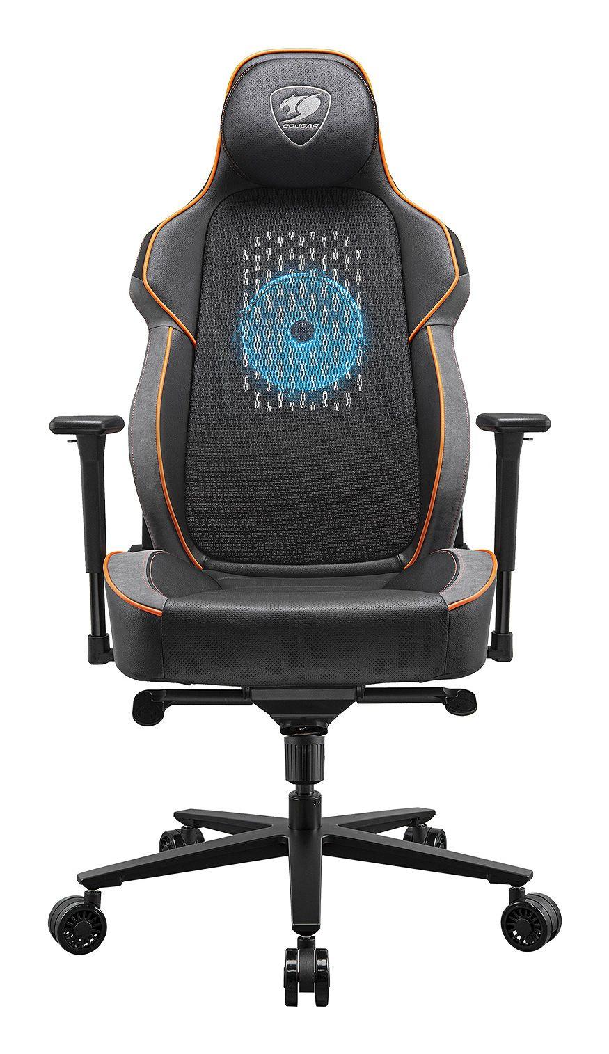 Cadeira Gaming COUGAR NxSys Aero (160 kg - 139 cm - Até 150º, 86.5 cm - Preto/Laranja)
