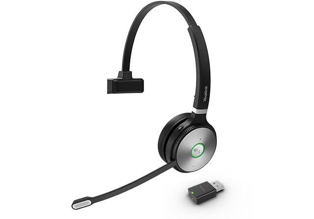 Headset YEALINK WH62 Mono Portable UC DECT (Monofónico - Sem fios - Supra-aural - Preto e Cinzento)