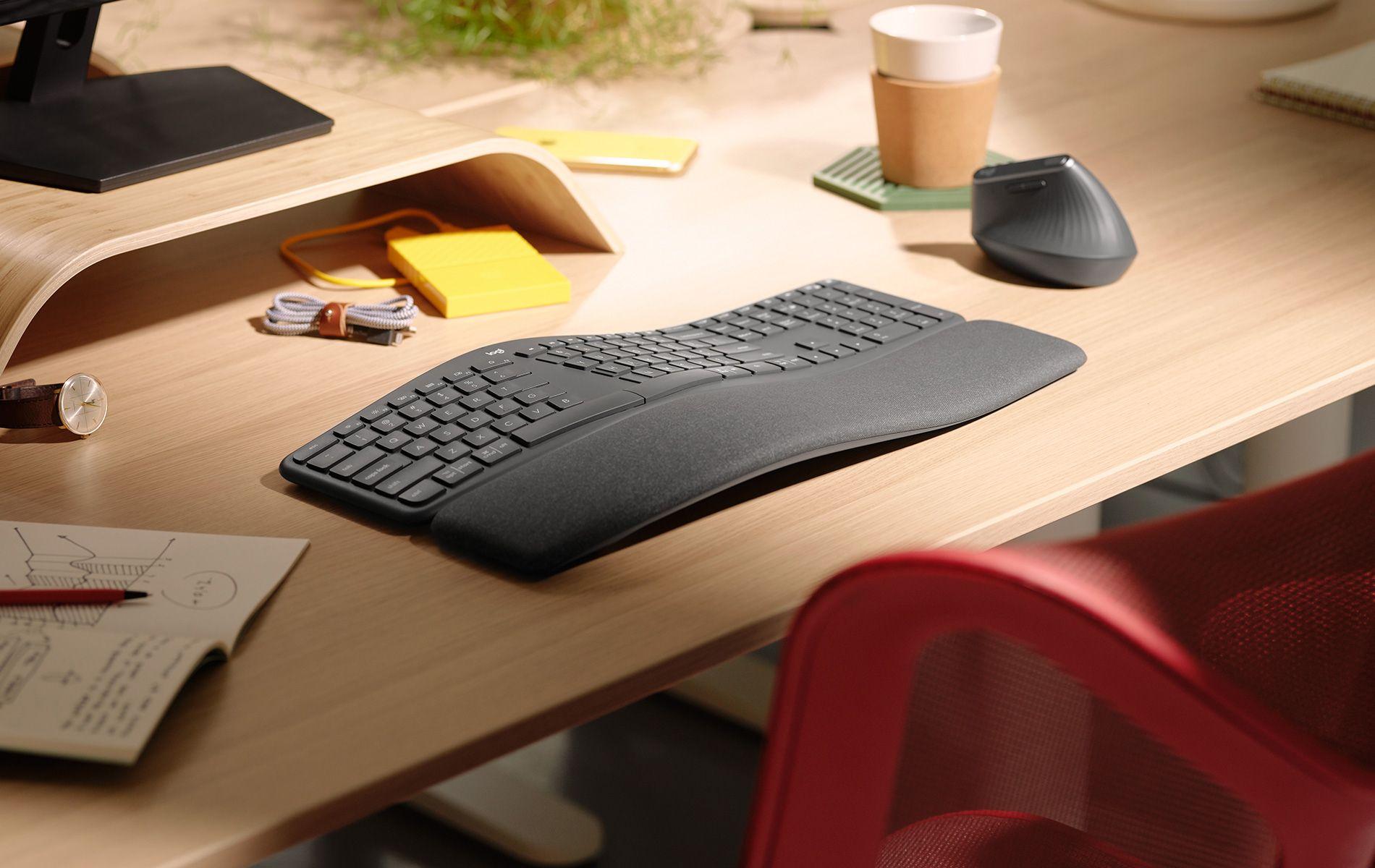 Teclado LOGITECH ERGO K860 (Nórdico - Teclas semi-mecânicas - Tamanho completo - Grafite) — miniatura 9