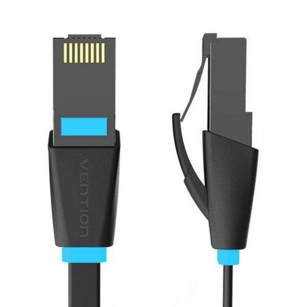 Cabo de Rede Plano VENTION IBJBI (3 m - Cat6 - Preto) — miniatura 2