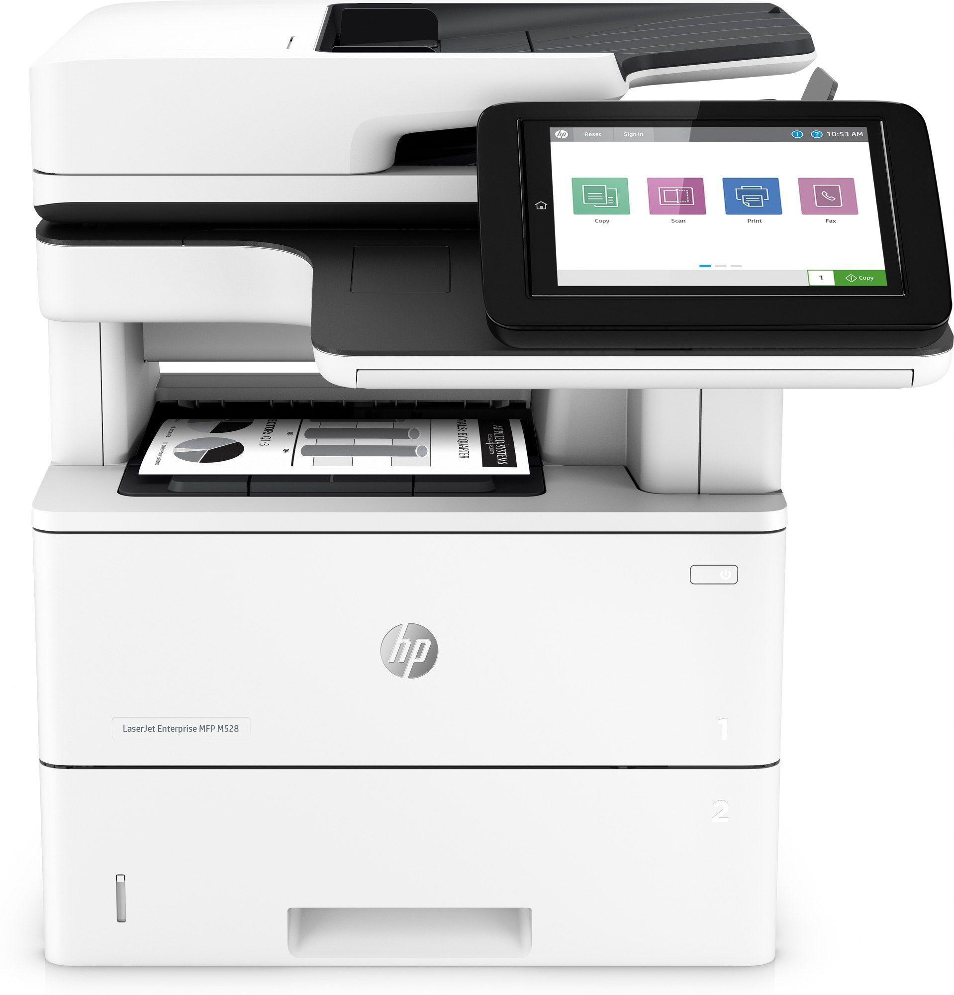 Impressora Multifunções HP LaserJet Enterprise M528dn (A4 - Impressão a preto e branco - 2300 folhas - Preto e Branco)