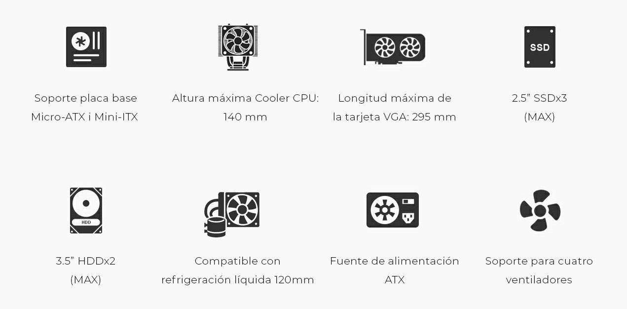 Caixa PC COOLBOX M680 (Micro-ATX - Fonte 500 W - Preto), miniatura 4
