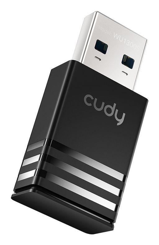 Adaptador USB Wi-Fi CUDY WU1300S (Wi-Fi 5 - 867 Mbit/s, 400 Mbit/s - Dual-band - Preto)