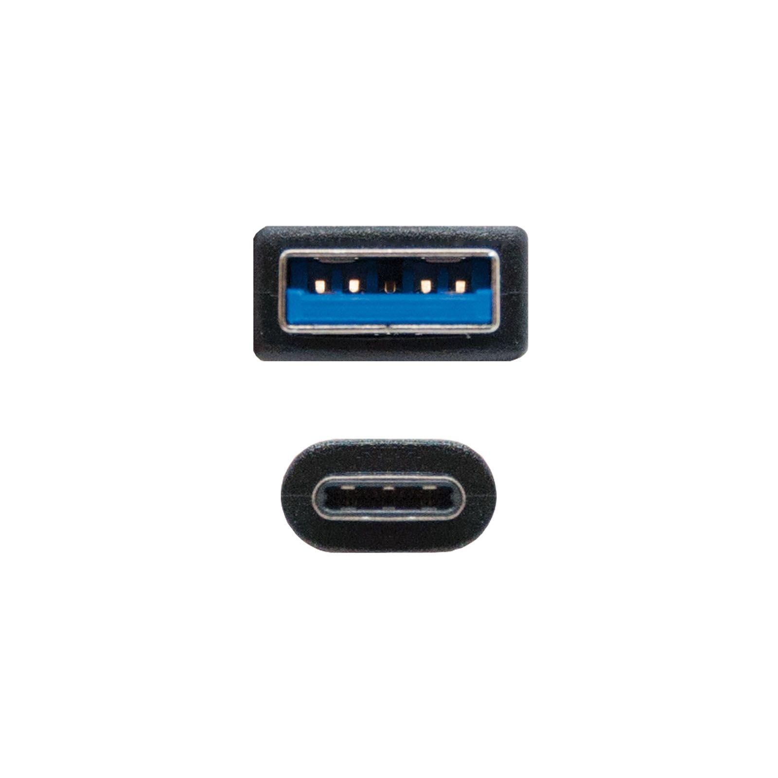 Cabo USB NANOCABLE 10.01.4001 (1 m - USB C - USB A - Preto) — miniatura 3