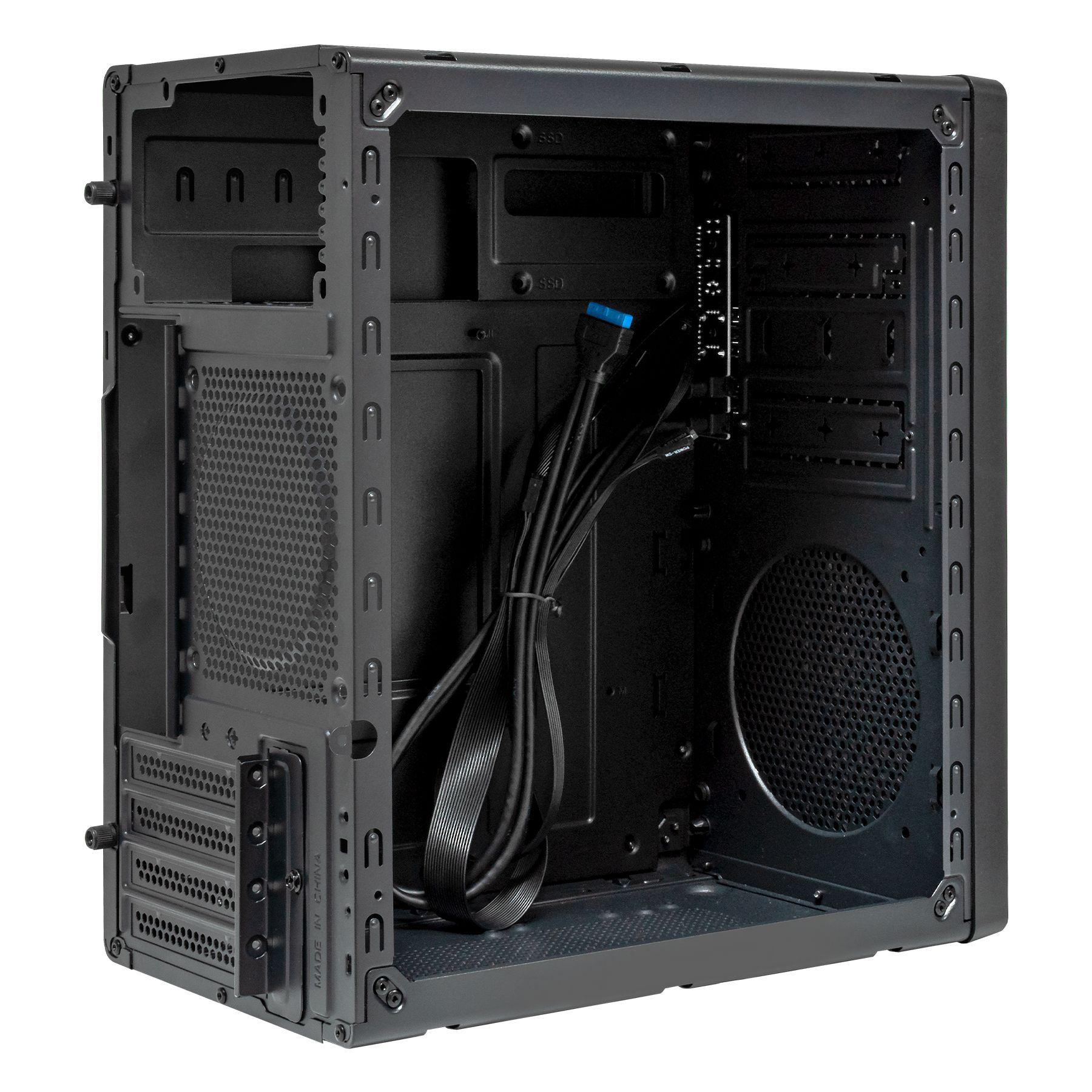 Caixa PC UNYKACH Numen 300 Pro (ITX, micro ATX - Micro Tower - 16 cm - Preto e Vermelho) — miniatura 4