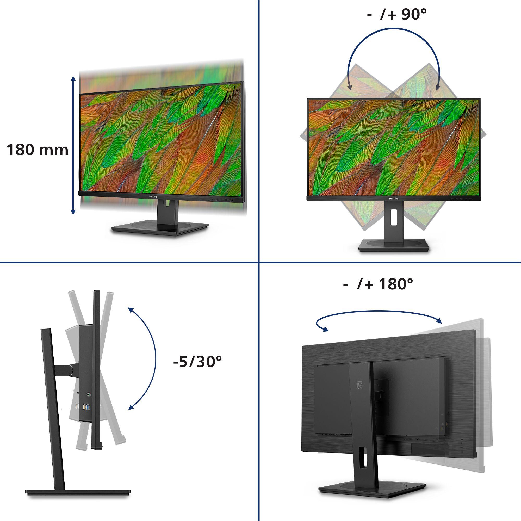 Monitor PHILIPS 32B1U3900/00 (31,5" - 4K Ultra HD - Preto), miniatura 3