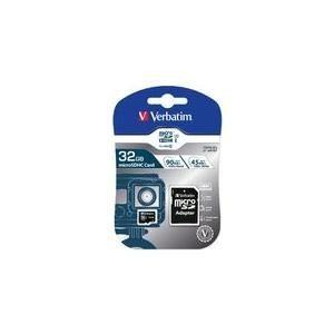 Cartão de Memória VERBATIM Pro 47041 (32GB - Classe 10 - 90 MB/s - Preto)