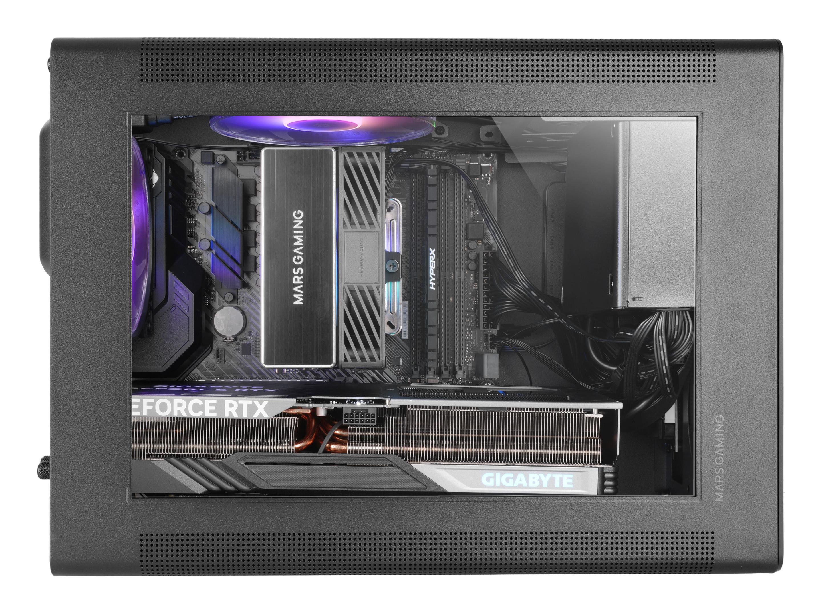 Caixa Micro-ATX MARS GAMING MC-XPS (micro ATX, Mini-ITX - Mini Tower - Micro-ATX, Mini-ITX - Preto) — miniatura 3
