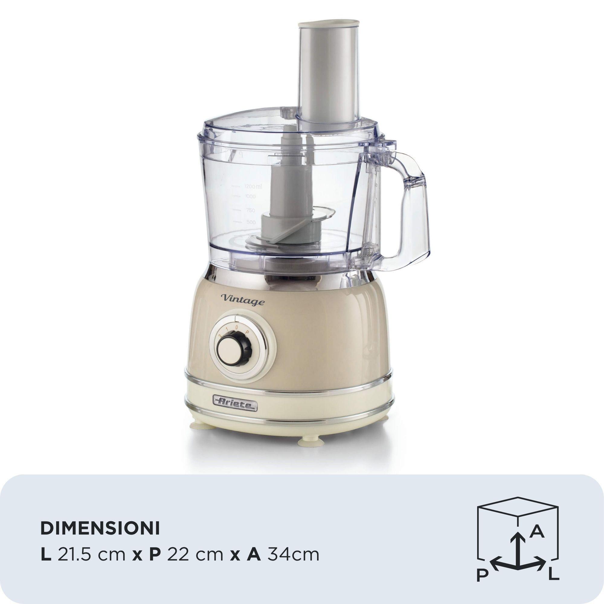Robô de Cozinha ARIETE Vintage Line 1781/03 (Altura 34 cm - Bege), miniatura 2