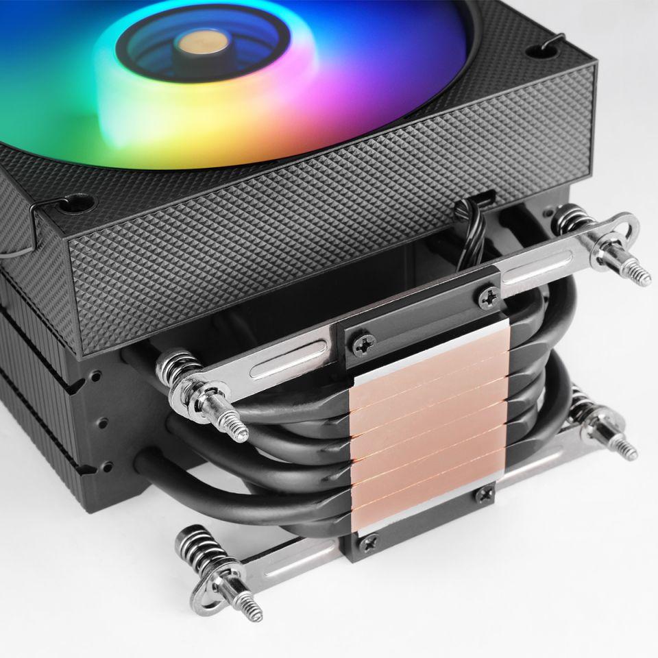 Cooler a Ar para CPU MARS GAMING MCPU-LCD (120 mm - 1 ventoinha - 2600 RPM - Preto) — miniatura 4