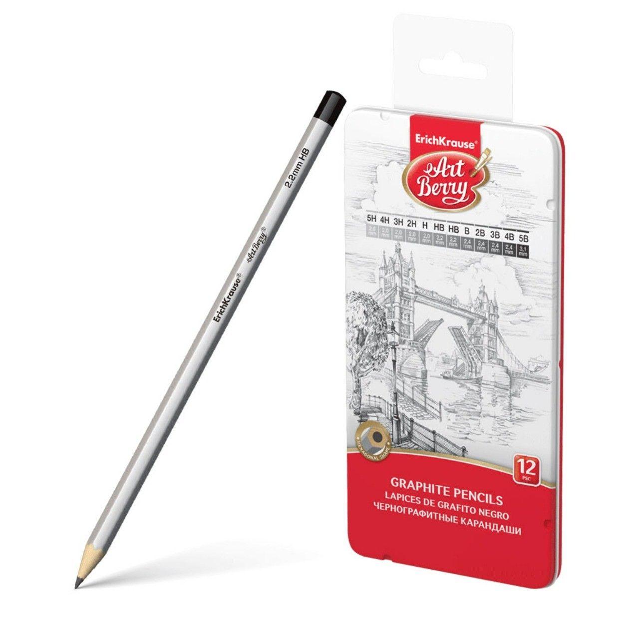 Conjunto de 12 Lápis de Grafite ERICHKRAUSE Art (Prateado), miniatura 2