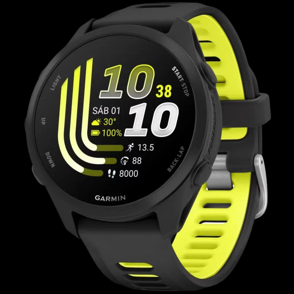 Smartwatch GARMIN Forerunner 170 (Redondo - AMOLED - 1,2" - Preto/Amarelo) — miniatura 2